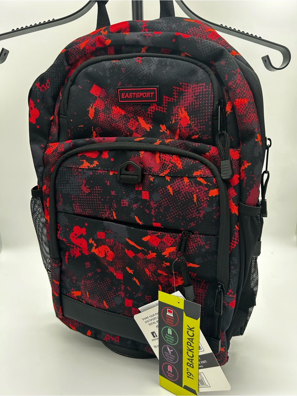 Eastsport Kids' Red & Black Backpack - Splash Print NWT
